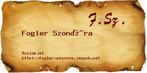 Fogler Szonóra névjegykártya